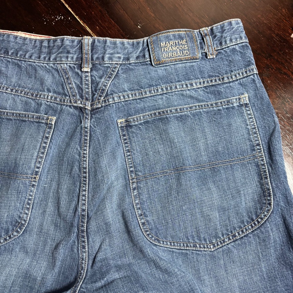 Marithe Francois Girbaud Y2K VTG Baggy Wide Leg Shuttle Jeans Sz 40 Streetwear - Picture 6 of 13